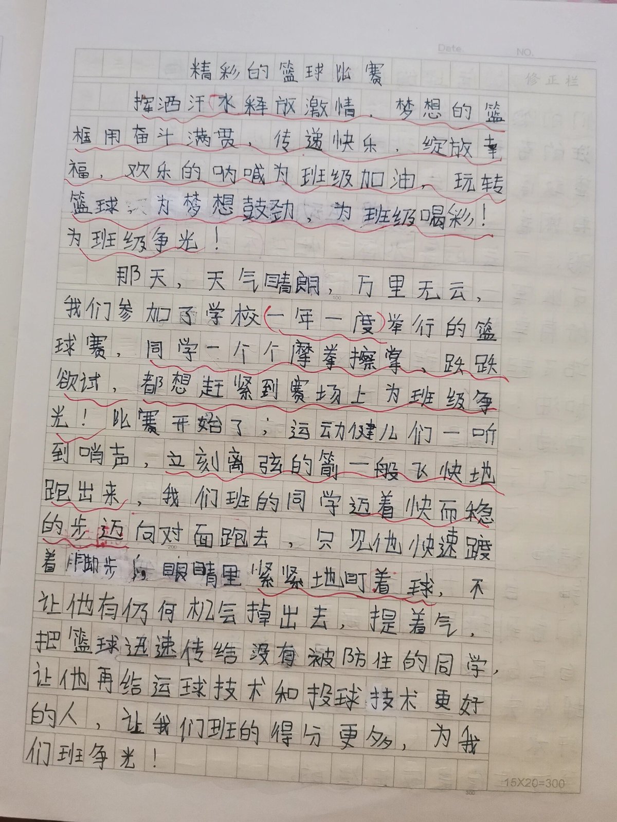描写篮球训练时的动作作文